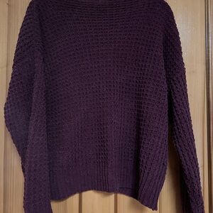 Moral Fiber Women's Deep Purple Crew Neck Sweater